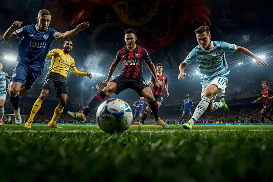 Futebol da UEFA Champions League: Jogadores em ação no torneio anual.